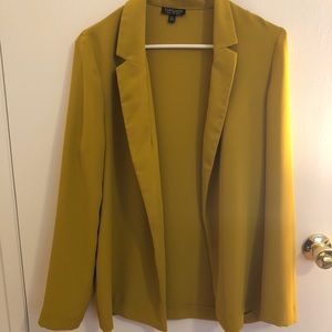 Top shop chuck on blazer, mustard size 8